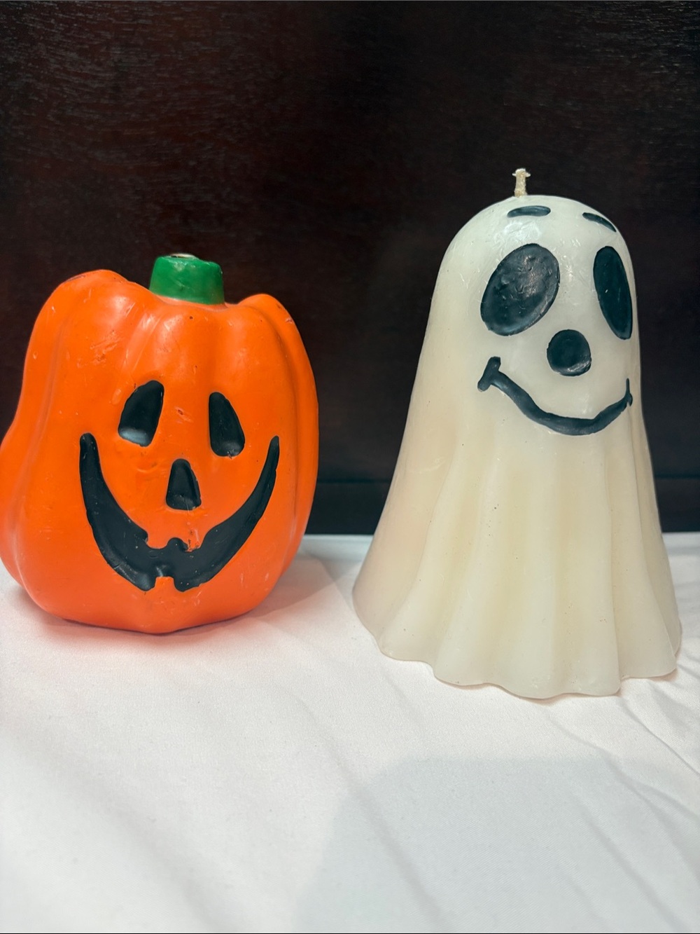 Halloween Pumpkin and Ghost Decorative Candles - Orange & Cream